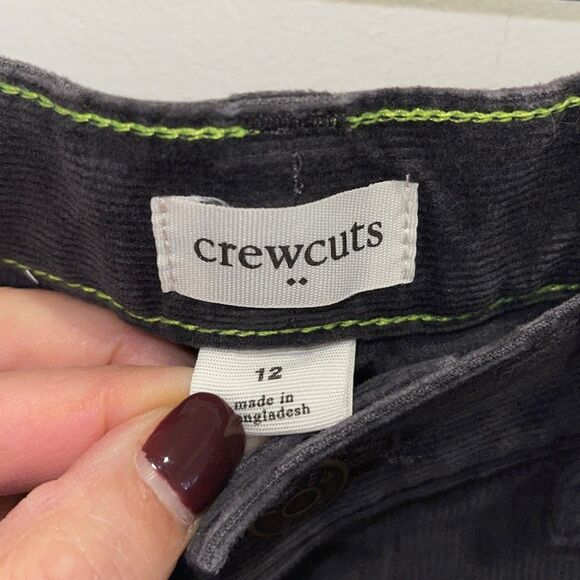 Crewcuts Kids Adjustable Waist Cotton Blend Corduroy Pants Black Size 12 - Picture 5 of 9